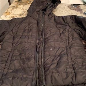 Girls gap kids black winter coat size med. 8).